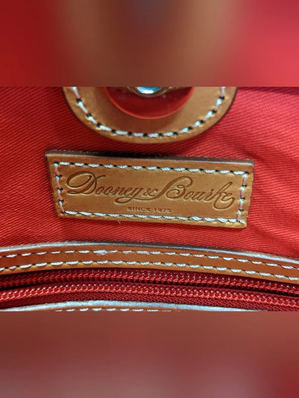 Dooney & Bourke Leather Tote Bag - Purple - Used